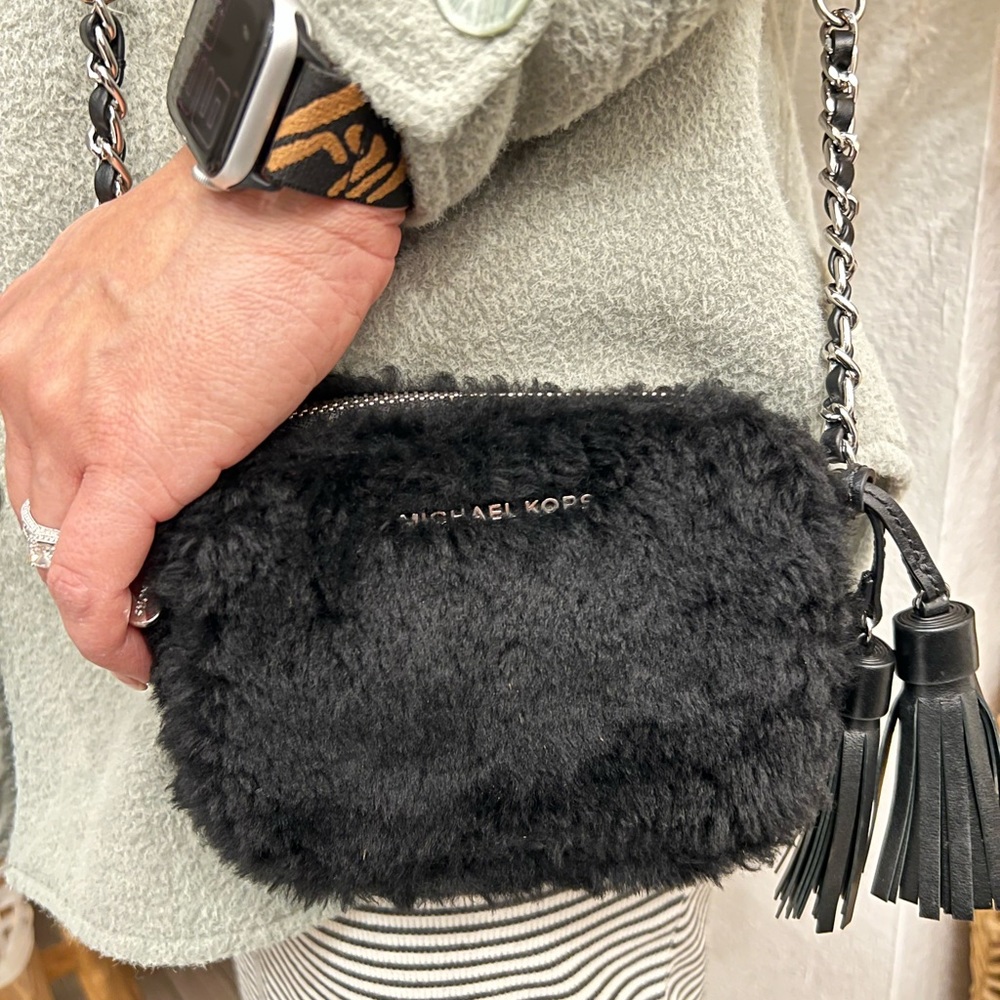 Michael Kors Bags | Michael Kors Furry Purse | Color: Black